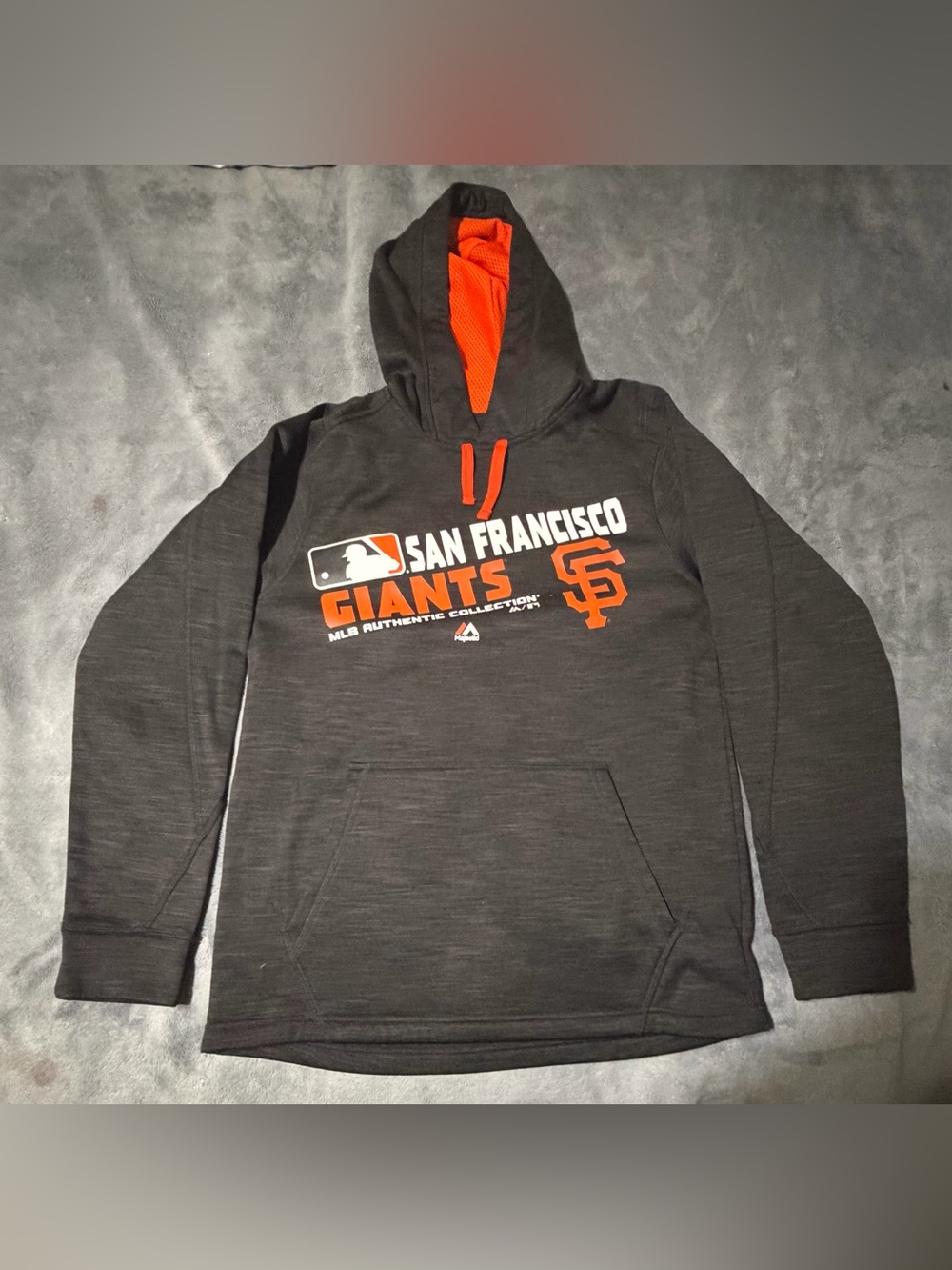 Majestic Black and Orange San Francisco Giants Crewneck